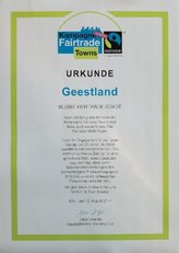 Urkunde Fairtrade
