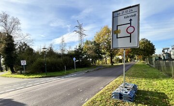 Umleitungsschild Bederkesa Alfstedt