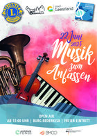 Plakat Musik zum Anfassen - Lions Club Bederkesa Plakat Musik zum Anfassen