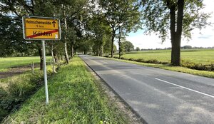 Schild Ortsausgang Köhlen Richtung Heinschenwalde