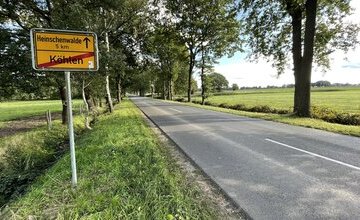 Schild Ortsausgang Köhlen Richtung Heinschenwalde